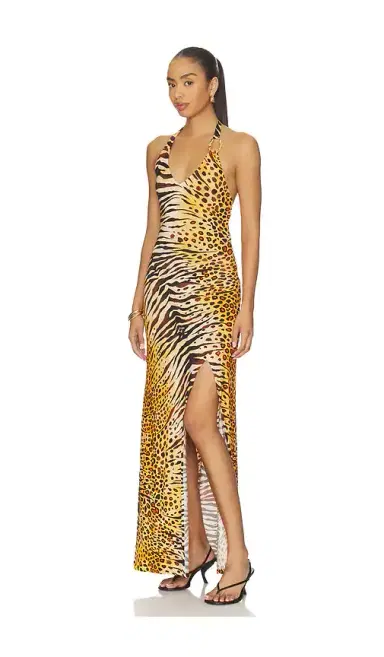 Luli Fama Tigressa Ring Halter Long Dress | Thumbnail 2