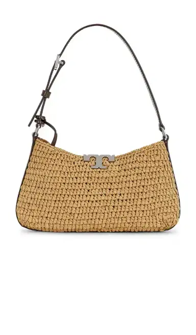 Tory Burch Eleanor Straw Slim Shoulder Bag | Thumbnail 1 Tory Burch Eleanor Straw Slim Shoulder Bag | Thumbnail 1