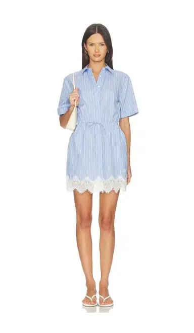 SIMKHAI Calder Cotton Lace Mini Dress | Thumbnail 1