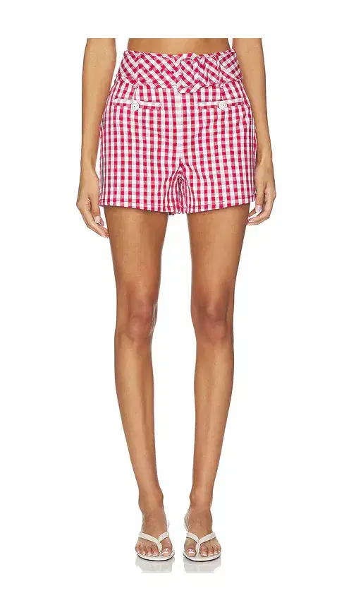 Mini Gingham Denim Allie Short