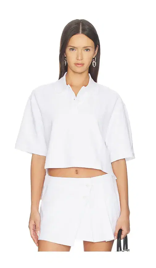 Alexander Wang Oversized High Low Polo Top