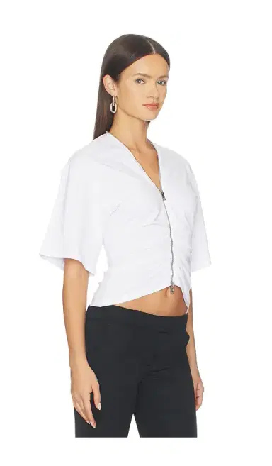 Alexander Wang Gathered T-shirt With Continuous Loop Zipper | Thumbnail 2