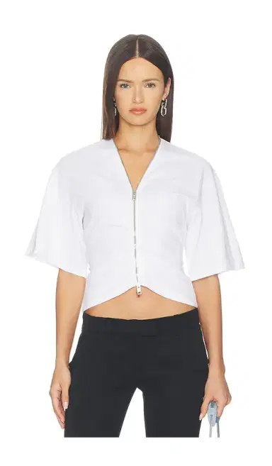 Alexander Wang Gathered T-shirt With Continuous Loop Zipper | Thumbnail 1
