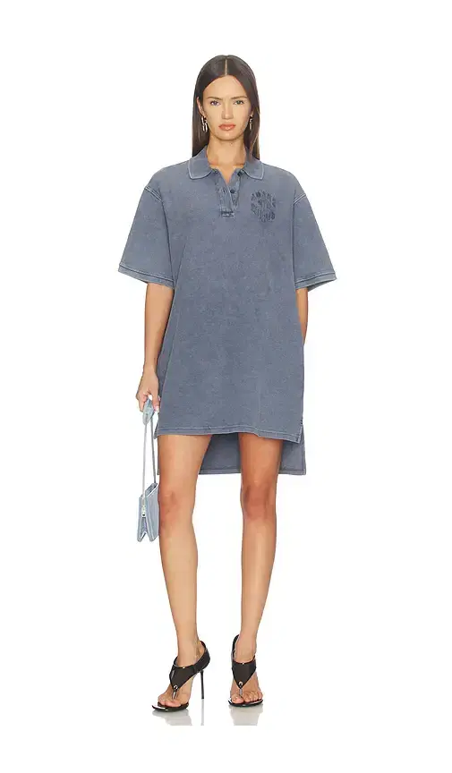 Oversized High Low Polo Mini Dress