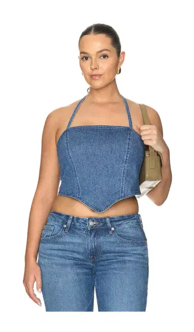 GOOD AMERICAN Denim Recess Top | Thumbnail 2 GOOD AMERICAN Denim Recess Top | Thumbnail 2
