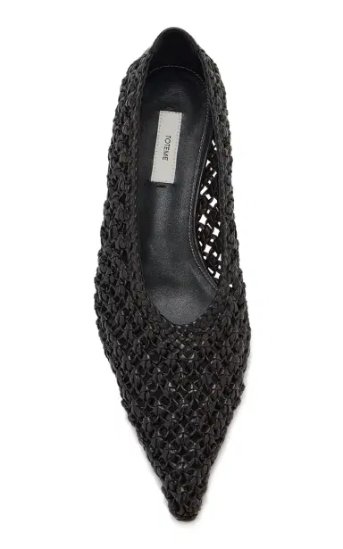 TOTEME Sharp Woven-Leather Kitten Pumps | Thumbnail 3