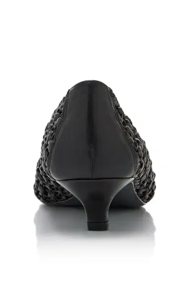 TOTEME Sharp Woven-Leather Kitten Pumps | Thumbnail 5