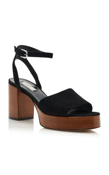 TOTEME Suede Platform Sandals | Thumbnail 4 TOTEME Suede Platform Sandals | Thumbnail 4