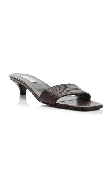 TOTEME Lizard-Embossed Leather Mules | Thumbnail 4 TOTEME Lizard-Embossed Leather Mules | Thumbnail 4
