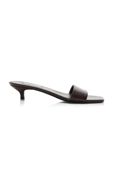 TOTEME Lizard-Embossed Leather Mules | Thumbnail 6 TOTEME Lizard-Embossed Leather Mules | Thumbnail 6