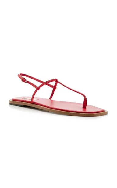 TOTEME T-Strap Leather Sandals | Thumbnail 4 TOTEME T-Strap Leather Sandals | Thumbnail 4