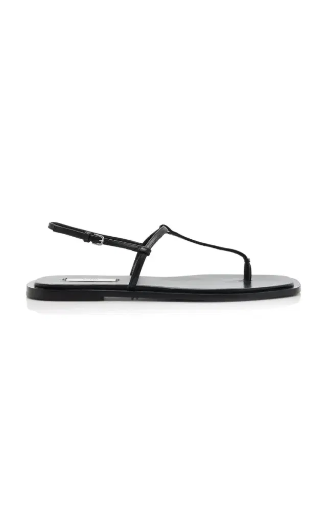 Toteme T-Strap Leather Sandals