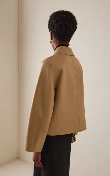TOTEME Bonded Leather Car Jacket | Thumbnail 4 TOTEME Bonded Leather Car Jacket | Thumbnail 4
