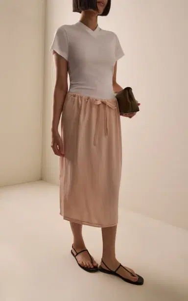 TOTEME Fluid Silk Midi Drawstring Skirt | Thumbnail 2 TOTEME Fluid Silk Midi Drawstring Skirt | Thumbnail 2