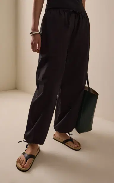 TOTEME Tie-Detailed Organic Cotton Pants | Thumbnail 4 TOTEME Tie-Detailed Organic Cotton Pants | Thumbnail 4