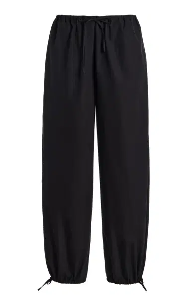 TOTEME Tie-Detailed Organic Cotton Pants | Thumbnail 1 TOTEME Tie-Detailed Organic Cotton Pants | Thumbnail 1