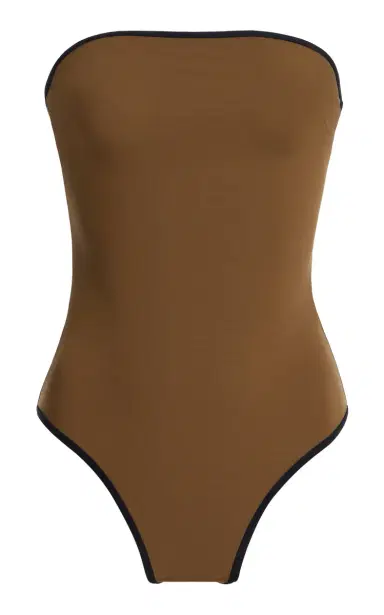 TOTEME Striped Edge Strapless Swimsuit | Thumbnail 9