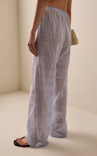 TOTEME Monogram Cotton-Blend PJ Bottoms | Thumbnail 4 TOTEME Monogram Cotton-Blend PJ Bottoms | Thumbnail 4