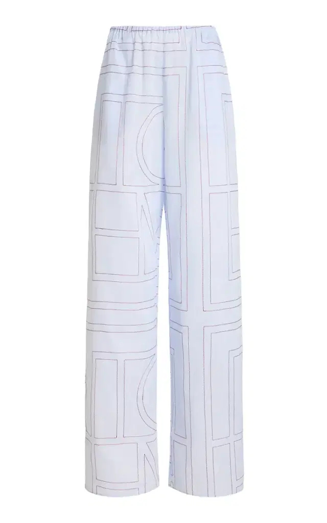 Toteme Monogram Cotton-Blend PJ Bottoms