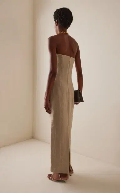 TOTEME Tailored Linen Strapless Maxi Dress | Thumbnail 5 TOTEME Tailored Linen Strapless Maxi Dress | Thumbnail 5