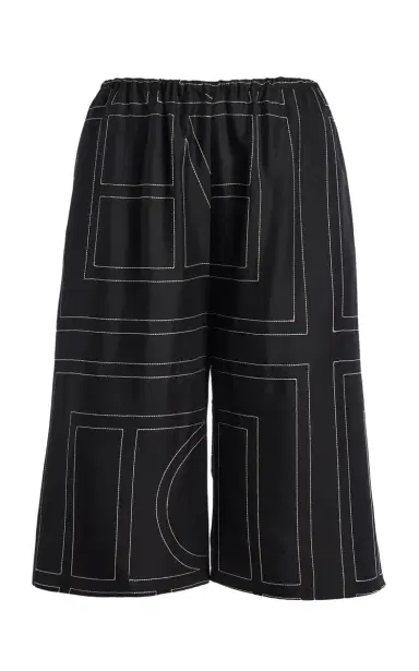 Toteme Monogram Organic Silk Culottes | Thumbnail 1