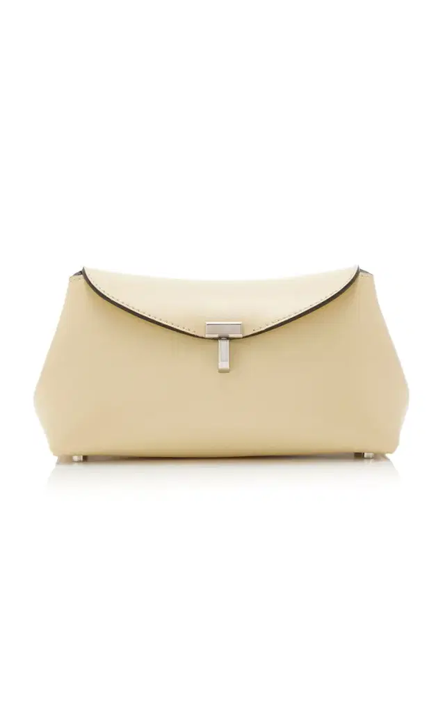 Toteme Mini T-Lock Leather Clutch