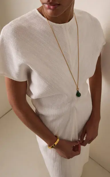 TOTEME Medium Jade Drop Necklace | Thumbnail 2 TOTEME Medium Jade Drop Necklace | Thumbnail 2