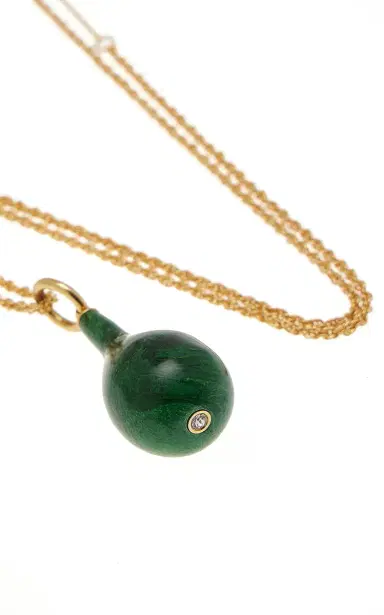 TOTEME Medium Jade Drop Necklace | Thumbnail 3 TOTEME Medium Jade Drop Necklace | Thumbnail 3