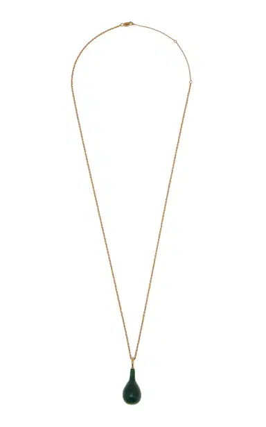 TOTEME Medium Jade Drop Necklace | Thumbnail 1 TOTEME Medium Jade Drop Necklace | Thumbnail 1