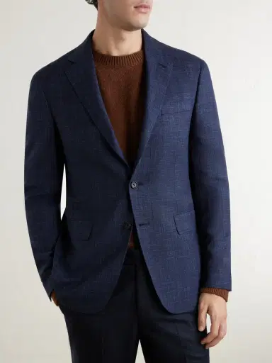 Canali Kei Wool Suit Jacket - Men | Thumbnail 3