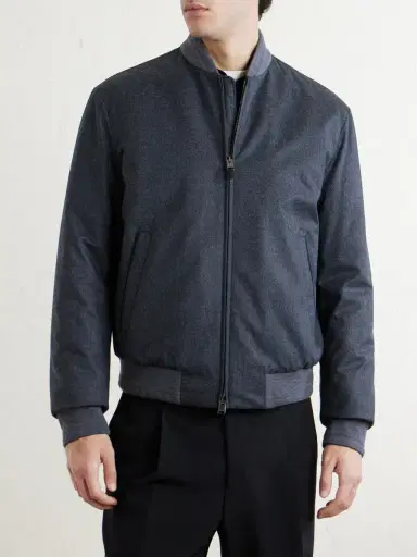 Canali Wool Bomber Jacket - Men | Thumbnail 3