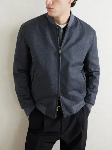 Canali Wool Bomber Jacket - Men | Thumbnail 5