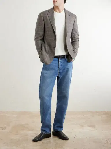 Canali Kei Prince of Wales Checked Wool Suit Jacket - Men | Thumbnail 2