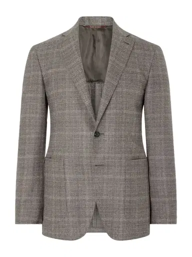Canali Kei Prince of Wales Checked Wool Suit Jacket - Men | Thumbnail 1