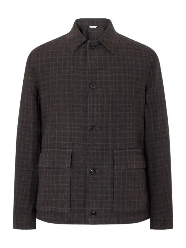 Boglioli Checked Linen Overshirt - Men