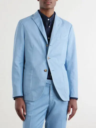 Boglioli Stretch Cotton and Linen-Blend Suit Jacket - Men | Thumbnail 3