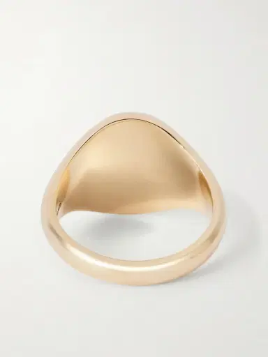 DEAKIN & FRANCIS 9-Karat Gold Oval Signet Ring - Men | Thumbnail 4