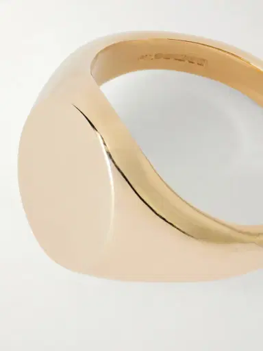 DEAKIN & FRANCIS 9-Karat Gold Oval Signet Ring - Men | Thumbnail 5