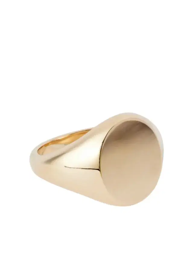9-Karat Gold Oval Signet Ring - Men