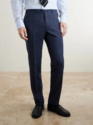 Canali Travel Straight-Leg Wool, Silk and Linen-Blend Suit Trousers - Men | Thumbnail 3