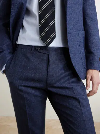 Canali Travel Straight-Leg Wool, Silk and Linen-Blend Suit Trousers - Men | Thumbnail 5