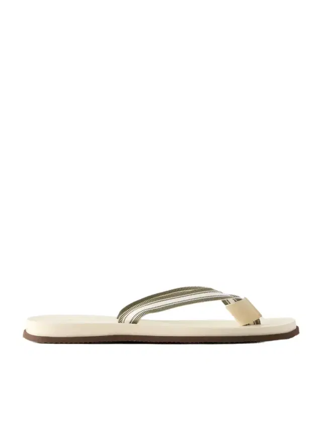 Striped Canvas Flip Flops - Men