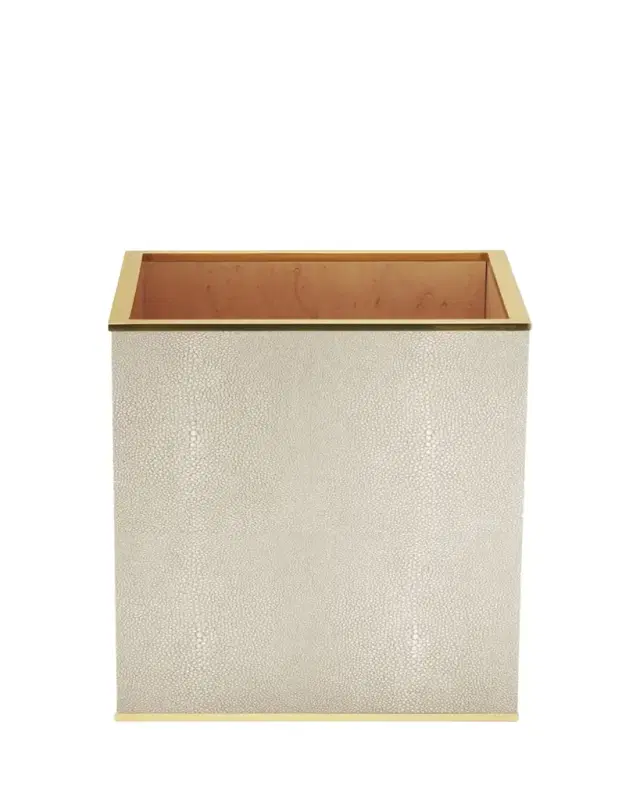 AERIN Classic Faux Shagreen Wastebasket