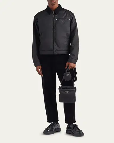 Prada Men's Re-Nylon Crossbody Bag with Pouch | Thumbnail 5