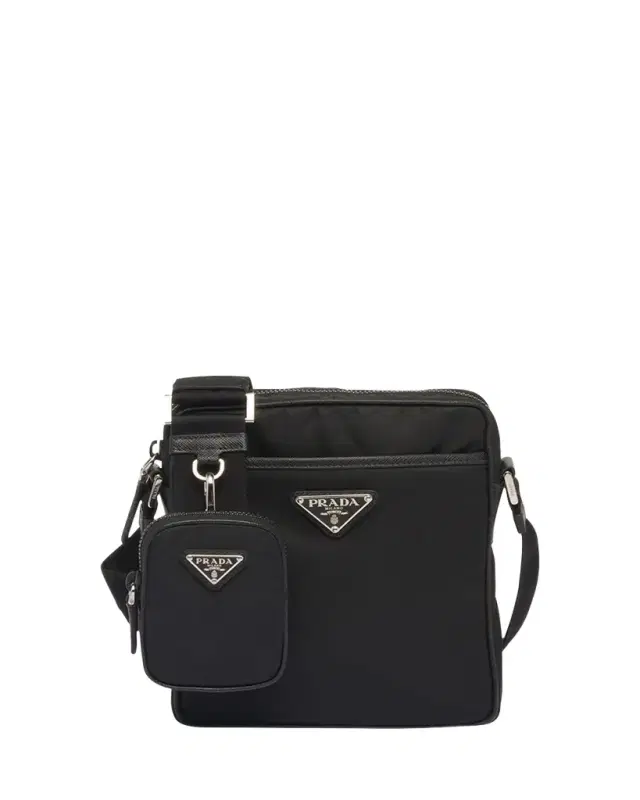 Men's Re-Nylon Crossbody Bag with Pouch