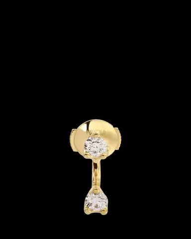 Anita Ko 18K Yellow Gold Round Diamond Orbit Earring, Single | Thumbnail 2 Anita Ko 18K Yellow Gold Round Diamond Orbit Earring, Single | Thumbnail 2