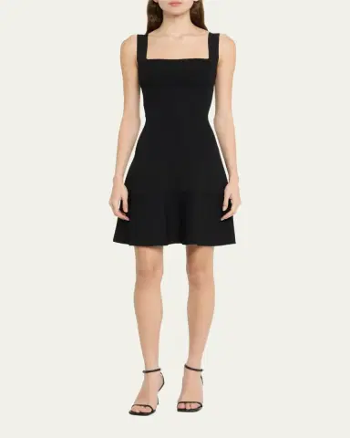 SIMKHAI Ivona Square-Neck Knit Mini Dress | Thumbnail 2