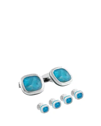 Tateossian Men's Apatite Doublet Cufflink Shirt Stud Set | Thumbnail 1 Tateossian Men's Apatite Doublet Cufflink Shirt Stud Set | Thumbnail 1