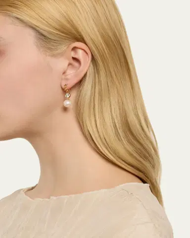 Boochier 18K Pearl and Diamond Beaching Earrings | Thumbnail 2 Boochier 18K Pearl and Diamond Beaching Earrings | Thumbnail 2
