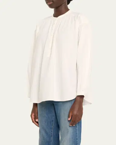Nili Lotan Neville Voluminous Pullover Blouse | Thumbnail 4